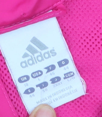 Adidas Women's Pink Windbreaker Jacket Size 18 Lightweight Activewear