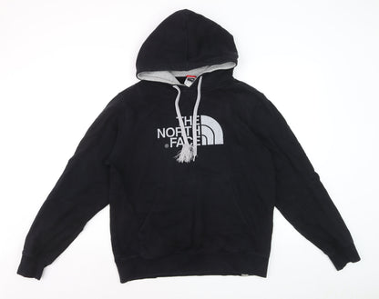 The North Face Men’s Black Large Pullover Hoodie with Logo and Kangaroo Pocket