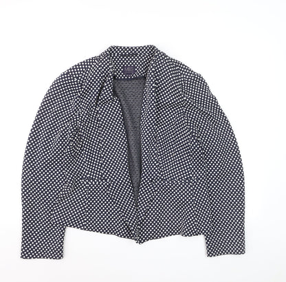 Marks and Spencer Womens Blue Polka Dot Blazer Size 18 Regular Fit