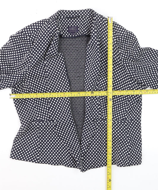 Marks and Spencer Womens Blue Polka Dot Blazer Size 18 Regular Fit