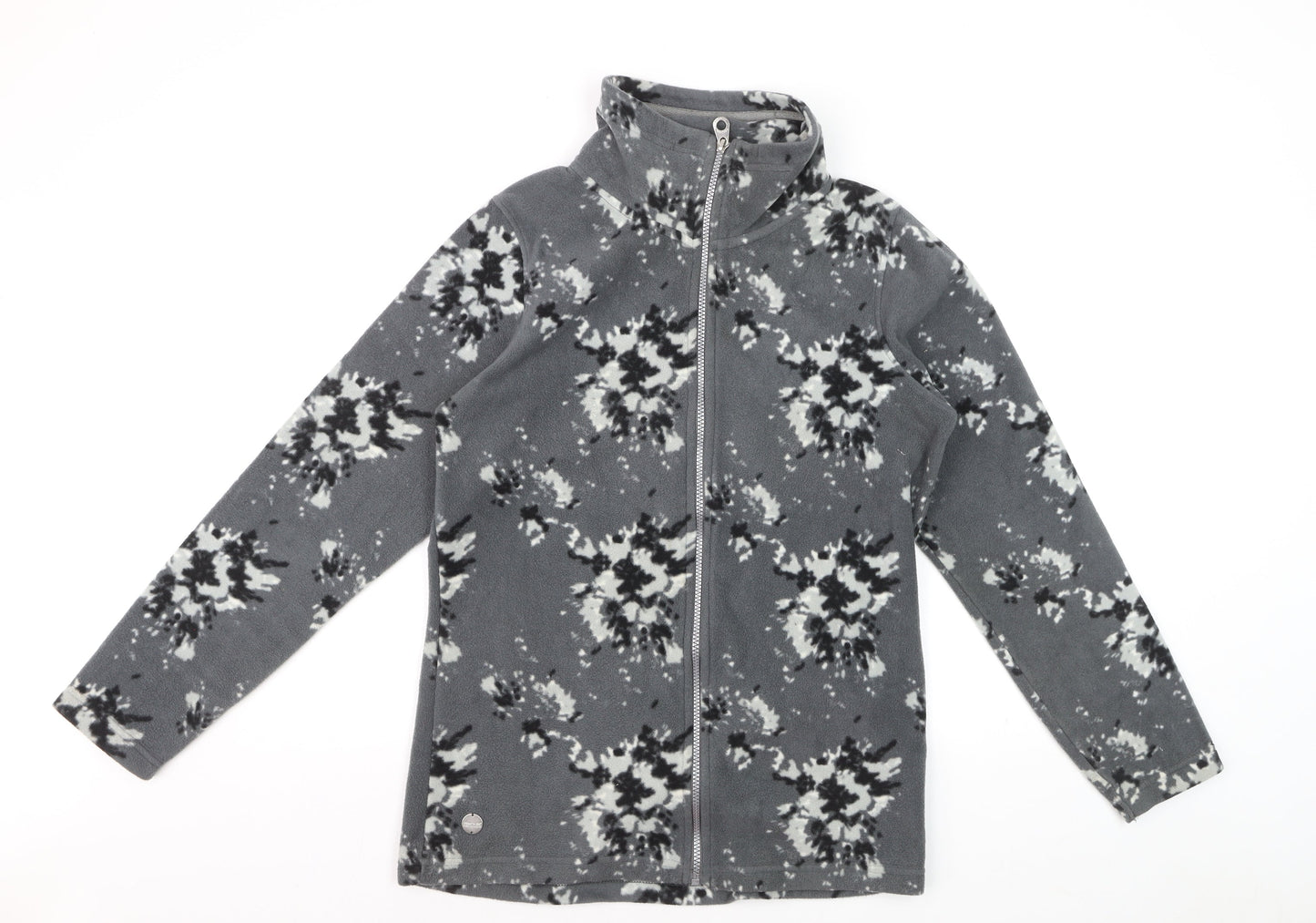 Regatta Women’s Grey Floral Fleece Full Zip Sweatshirt UK 12