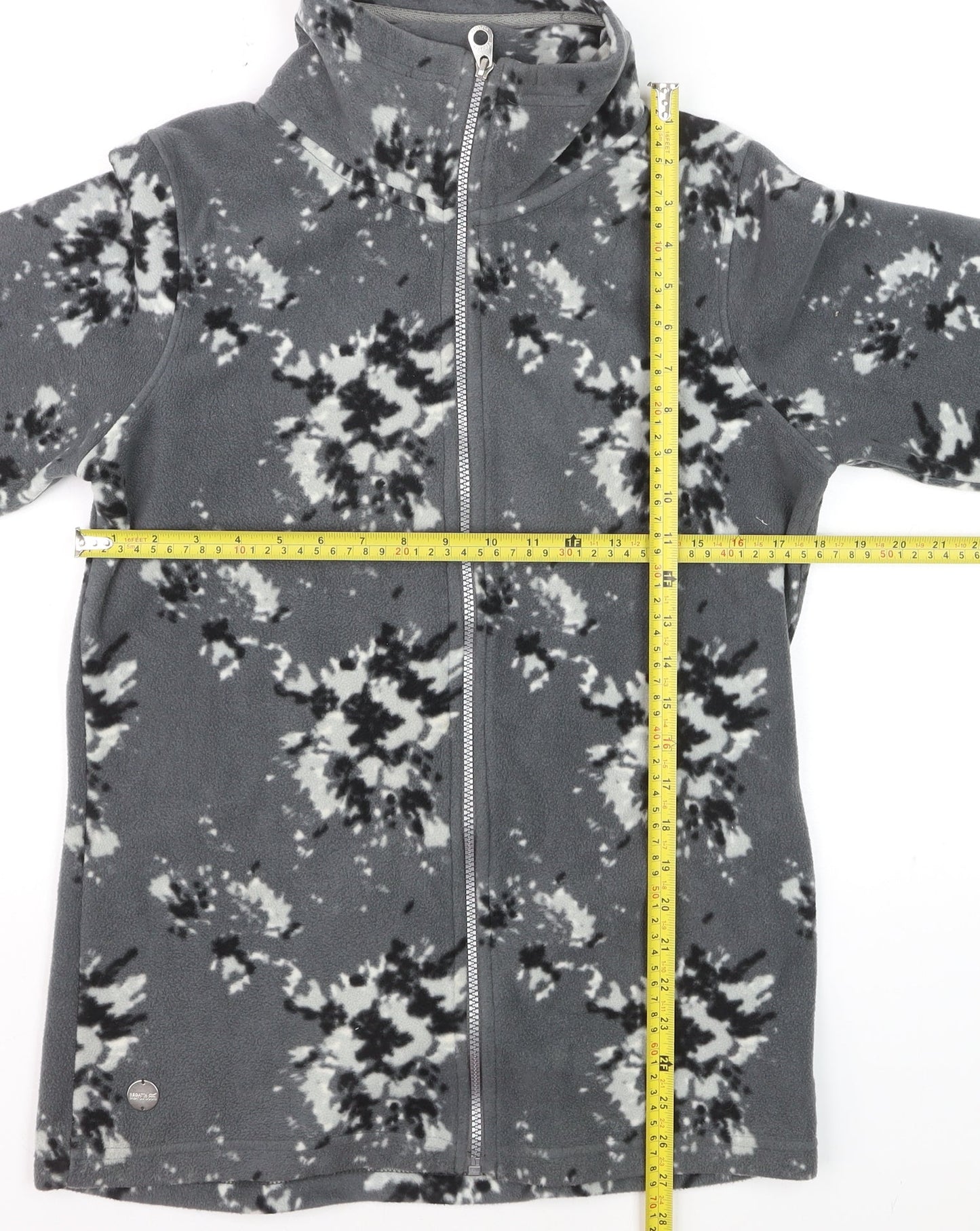 Regatta Women’s Grey Floral Fleece Full Zip Sweatshirt UK 12