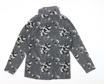 Regatta Women’s Grey Floral Fleece Full Zip Sweatshirt UK 12