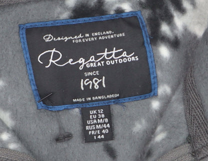 Regatta Women’s Grey Floral Fleece Full Zip Sweatshirt UK 12
