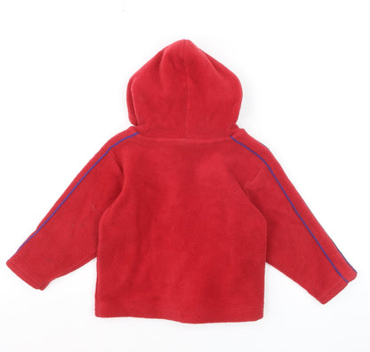 Baby GAP Red Fleece Hooded Basic Jacket 18-24 Months Unisex Winter Coat