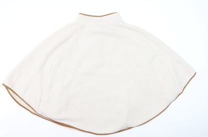 La Redoute Women’s Ivory Fleece Cape M Lined Button Detail
