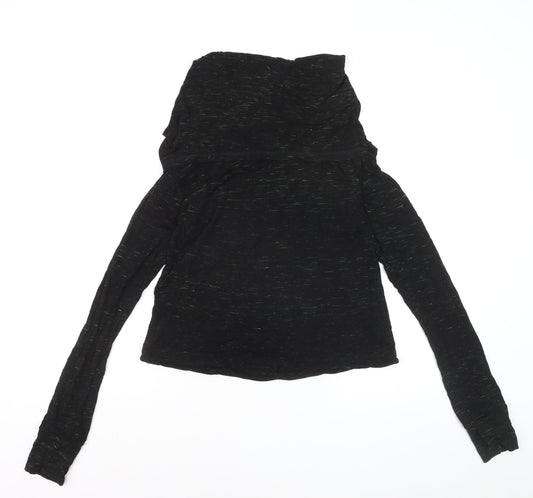 Sweaty Betty Women's Black Long Sleeve Cowl Neck Top Size S