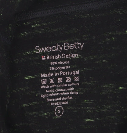 Sweaty Betty Women's Black Long Sleeve Cowl Neck Top Size S