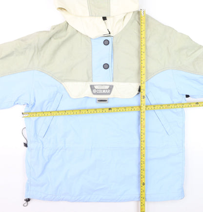 Colmar Mens Blue Green Hooded Anorak Jacket Size 38 Regular