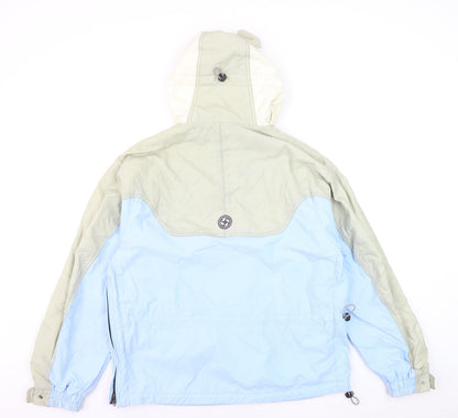 Colmar Mens Blue Green Hooded Anorak Jacket Size 38 Regular
