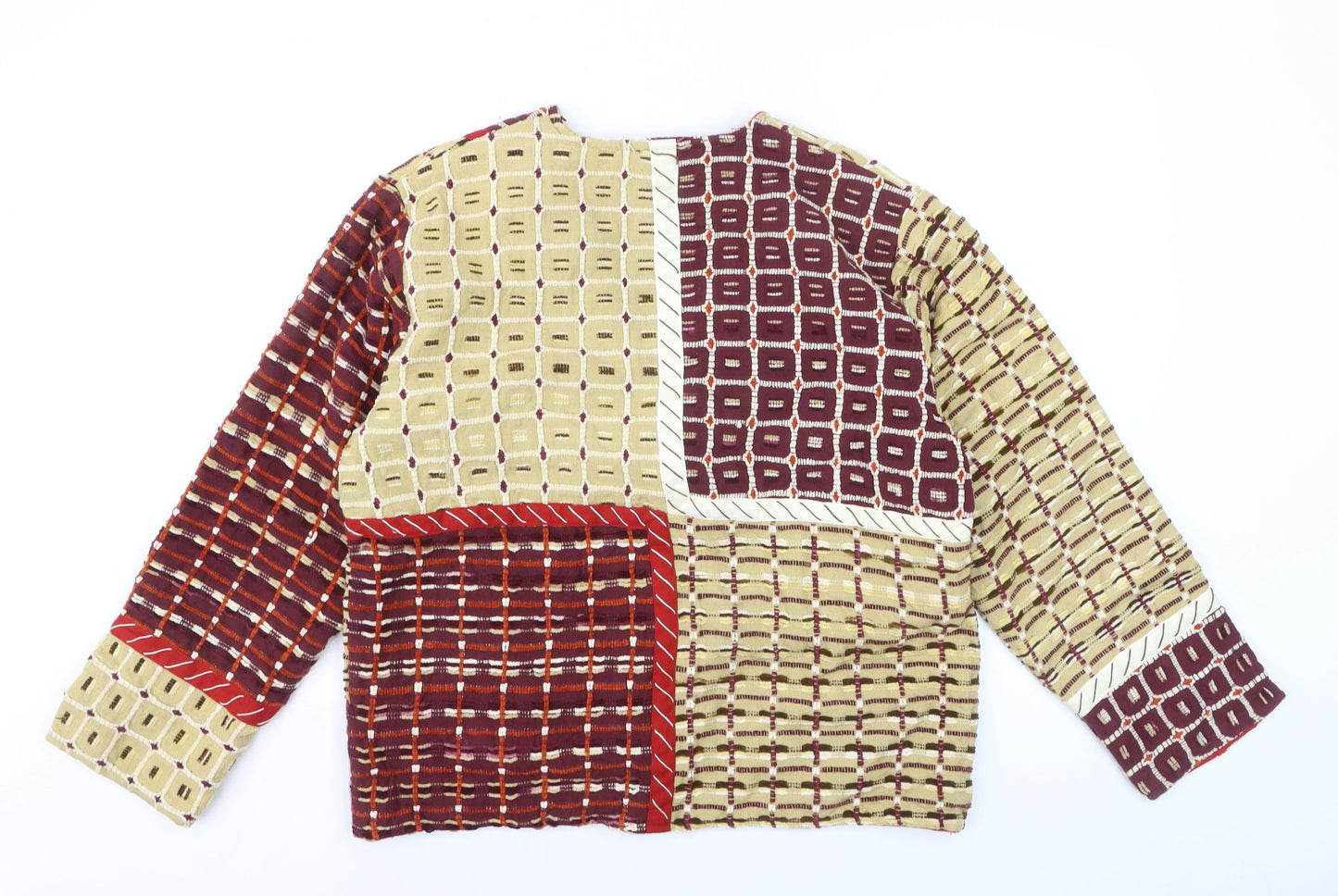 YakMagik Women's Multicoloured Patchwork Blazer Jacket M