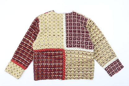 YakMagik Women's Multicoloured Patchwork Blazer Jacket M