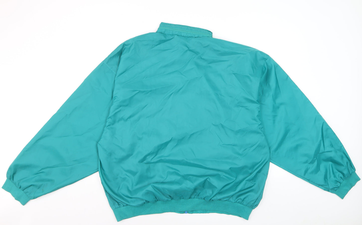 Costa Crociere Mens Green L Nylon Windbreaker Jacket Retro 90s Style