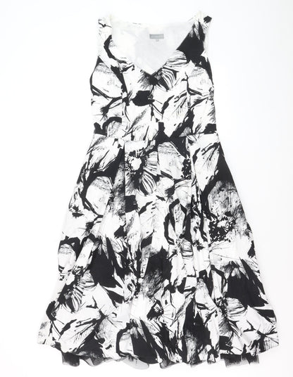 Marks and Spencer Women’s Black Floral Fit & Flare Dress Size 10