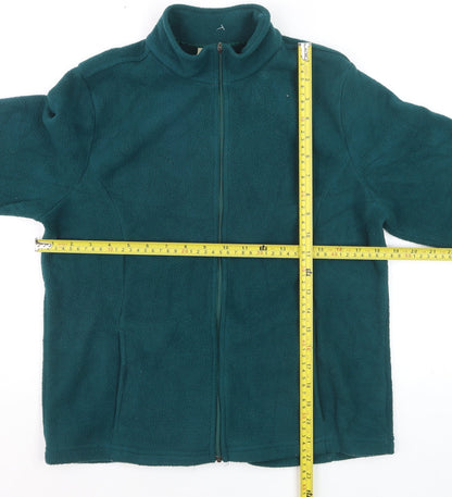 L.L.Bean Women's Green Full Zip Fleece Sweatshirt Size S Regular