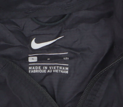 Nike Women's Black Small Windrunner Hooded Windbreaker Jacket