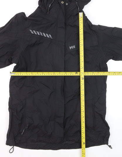 Helly Hansen Men's Black Waterproof Hooded Rain Jacket M