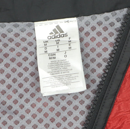 Adidas Men's Red Lightweight Windbreaker Jacket Size M