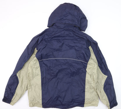 Coleman Men’s Blue XL Waterproof Hooded Rain Jacket Outdoor Coat