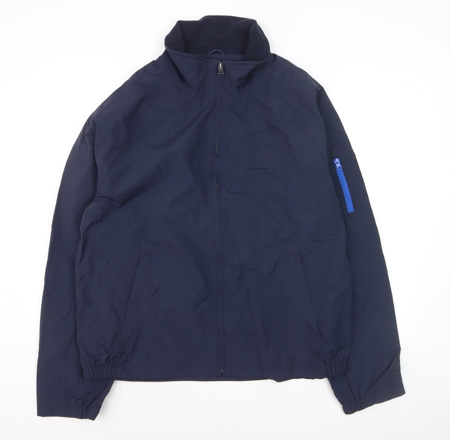 Nautica Men's Blue XL Windbreaker Jacket Full Zip Nylon Casual