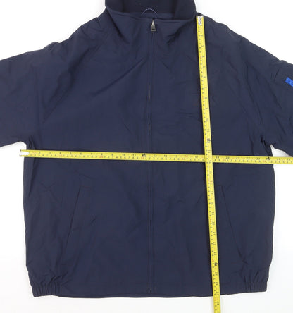 Nautica Men's Blue XL Windbreaker Jacket Full Zip Nylon Casual