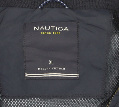 Nautica Men's Blue XL Windbreaker Jacket Full Zip Nylon Casual