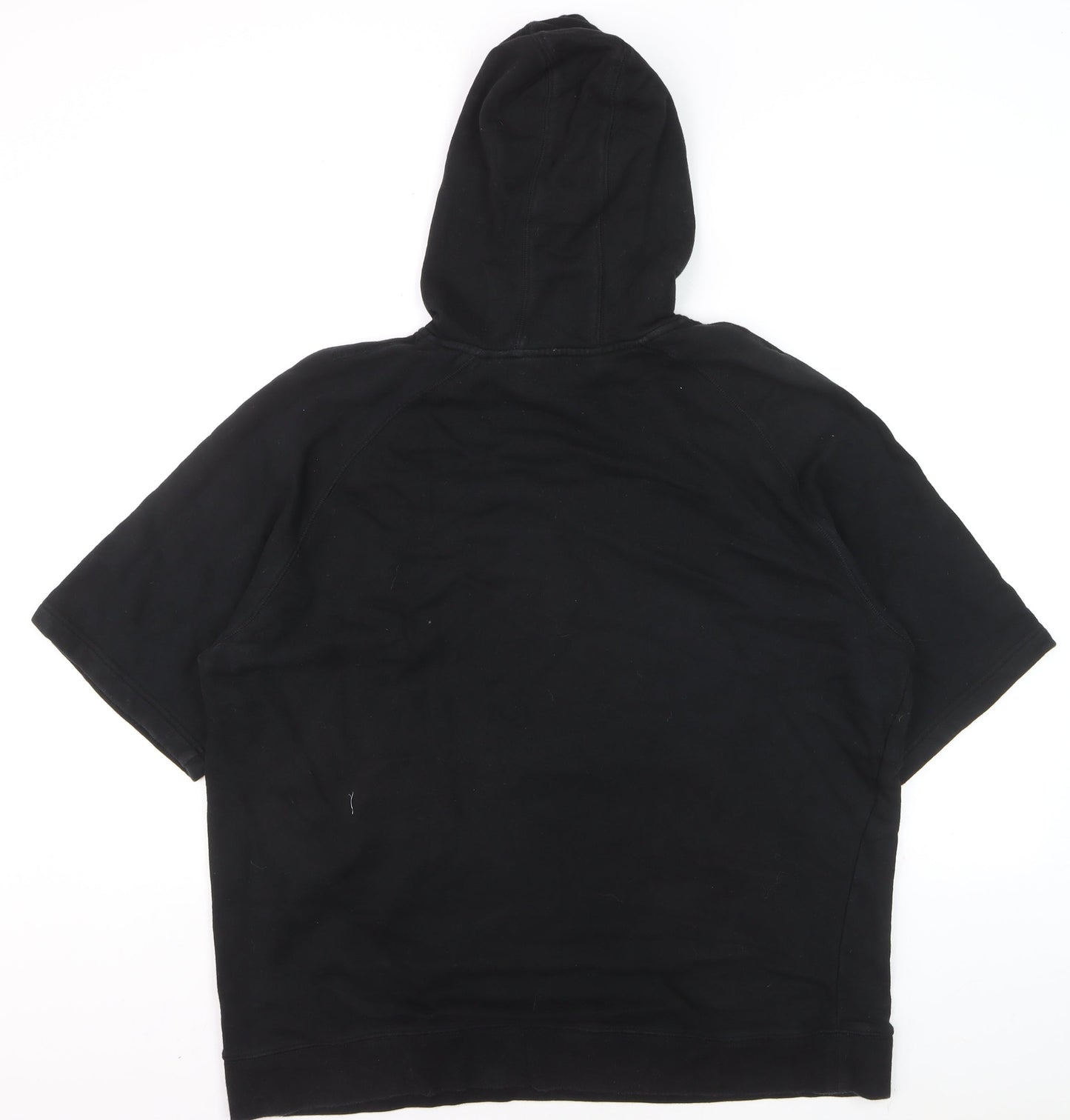 Sean John Men's Black XL Pullover Hoodie Short Sleeve Logo Cotton