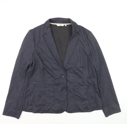 Tom Tailor Women's Blue Check Single-Breasted Blazer XXL