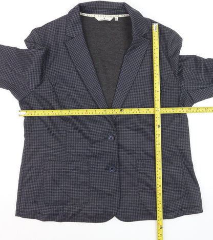Tom Tailor Women's Blue Check Single-Breasted Blazer XXL