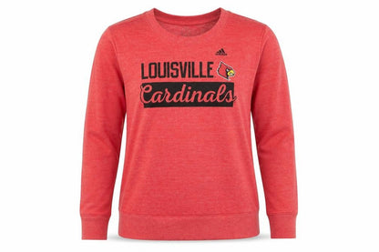 Adidas Womens Red Louisville Cardinals Pullover Sweatshirt Size M