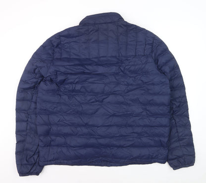 Tommy Hilfiger Men's Blue XL Puffer Jacket Nylon Down Quilted Coat