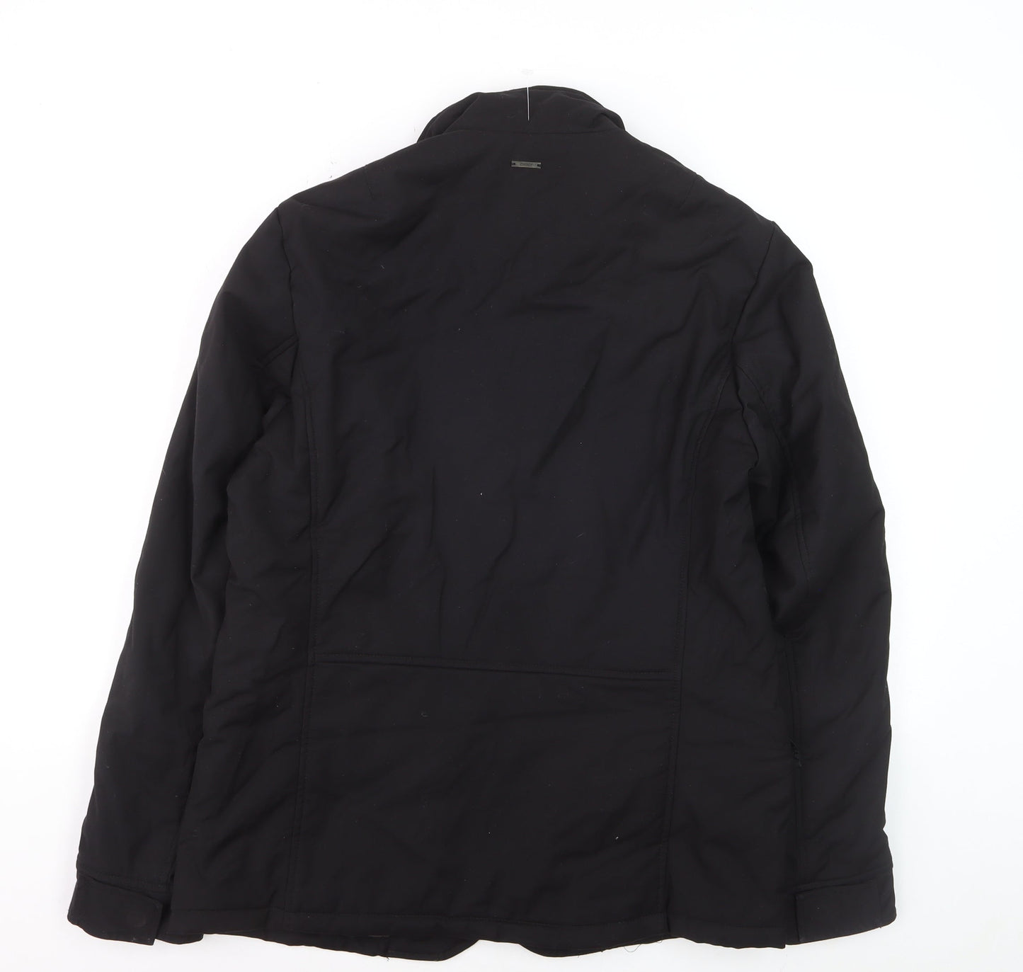 DKNY Men's Black Polyester Mid-Length Overcoat Size S