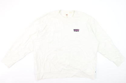 Levi's Men's White 2XL Relaxed Fit Graphic Sweatshirt