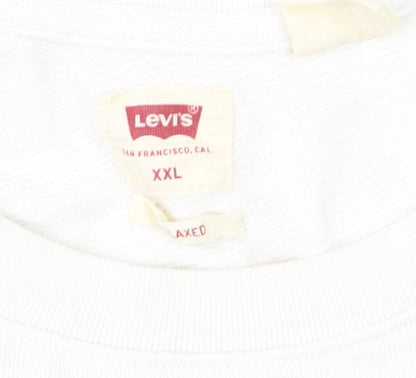 Levi's Men's White 2XL Relaxed Fit Graphic Sweatshirt