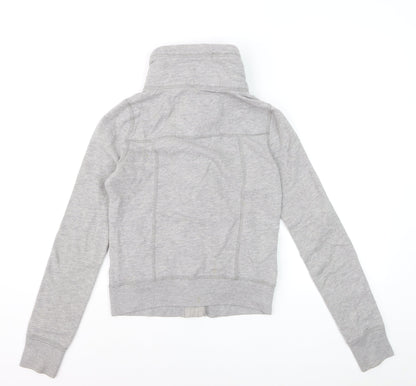 Abercrombie & Fitch Women's Grey Button Hoodie Sweatshirt M