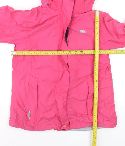 Trespass Women's Pink Waterproof Hooded Rain Jacket Size S