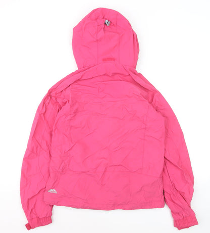 Trespass Women's Pink Waterproof Hooded Rain Jacket Size S