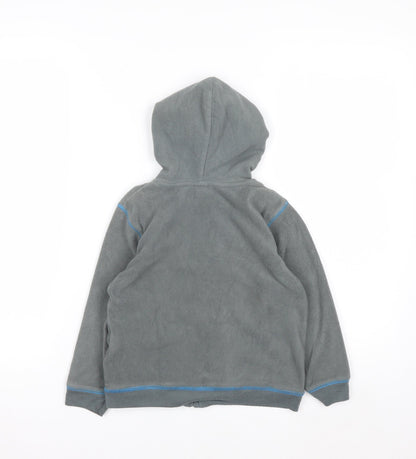 Puma Boys Grey Full Zip Fleece Hoodie - Size 4 Years - Lightweight Casual