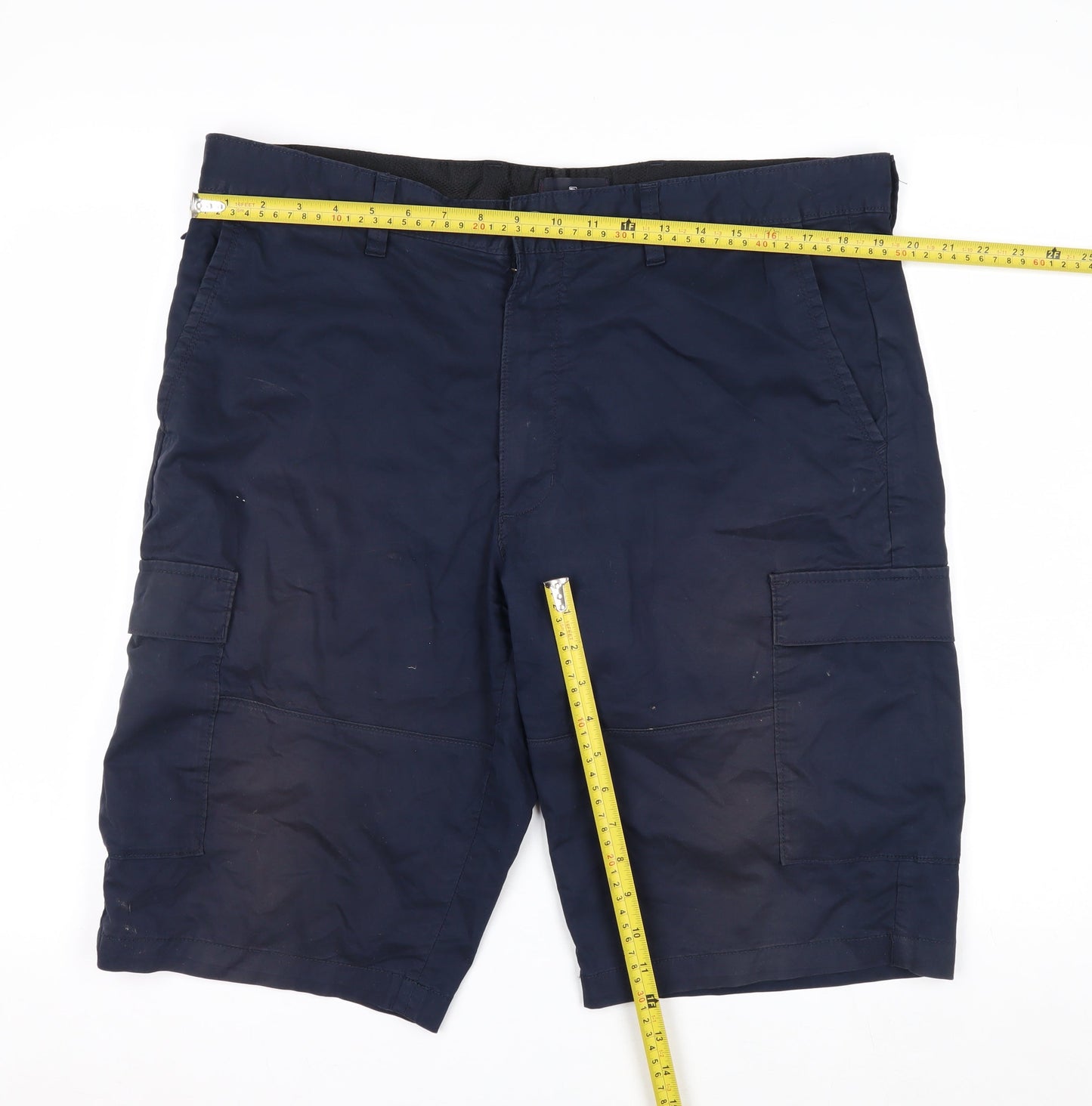 Marks and Spencer Blue Harbour Men's Blue 38 Cargo Shorts