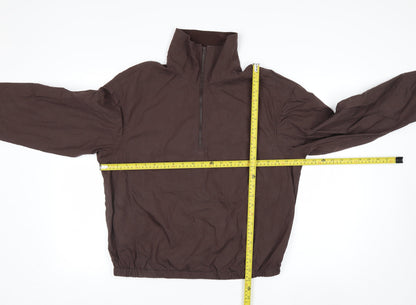 Uniqlo Men Brown 1/4 Zip Lightweight Cotton Jacket Size M