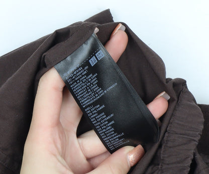 Uniqlo Men Brown 1/4 Zip Lightweight Cotton Jacket Size M