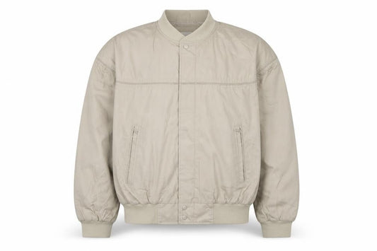Knightsbridge Men's Beige Bomber Jacket L Regular Fit Polyester