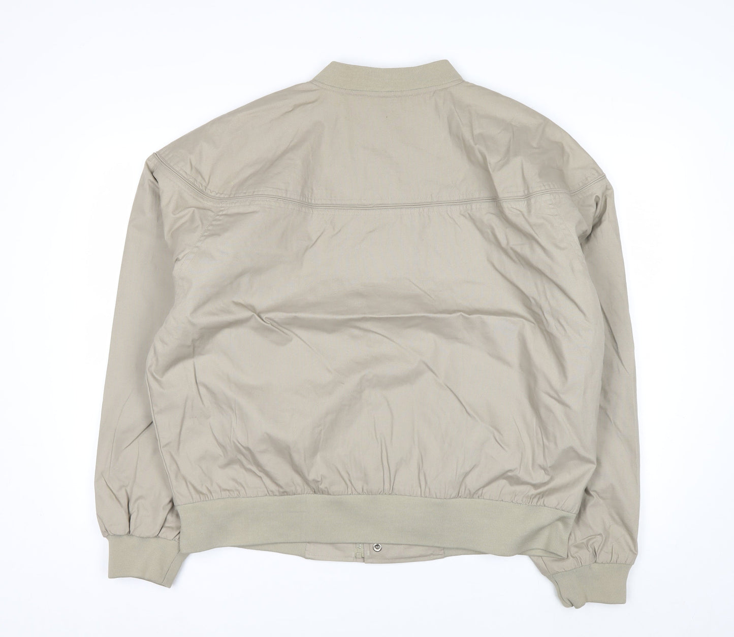 Knightsbridge Men's Beige Bomber Jacket L Regular Fit Polyester