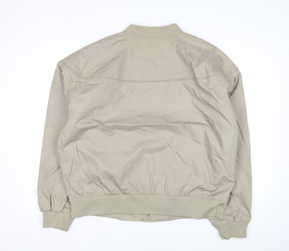 Knightsbridge Men's Beige Bomber Jacket L Regular Fit Polyester