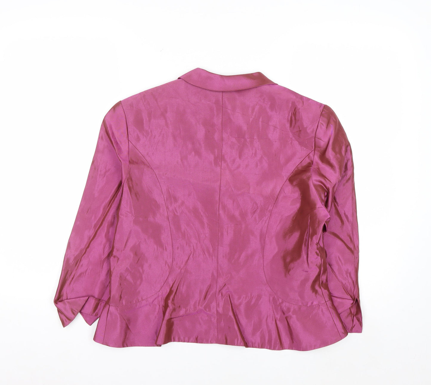 Ursula of Switzerland Women’s Pink Brocade Acetate Blazer Size 10