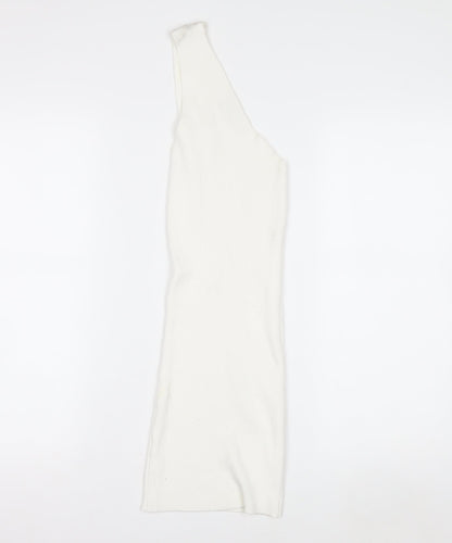 Miss Toxic Women's White One Shoulder Knit Top Size 6