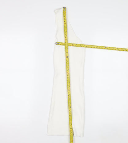 Miss Toxic Women's White One Shoulder Knit Top Size 6