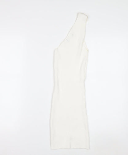 Miss Toxic Women's White One Shoulder Knit Top Size 6