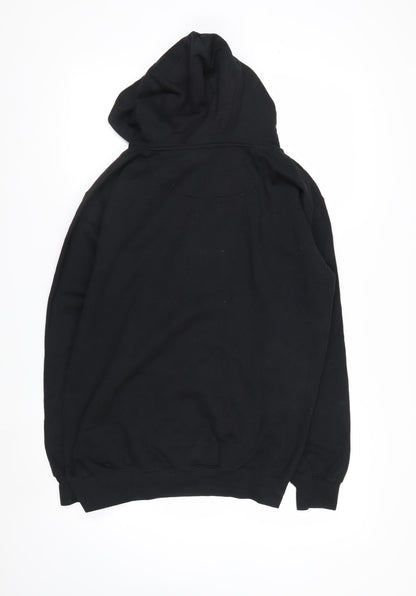 NASA Men's Black Pullover Hoodie M Space Graphic Print Sweatshirt