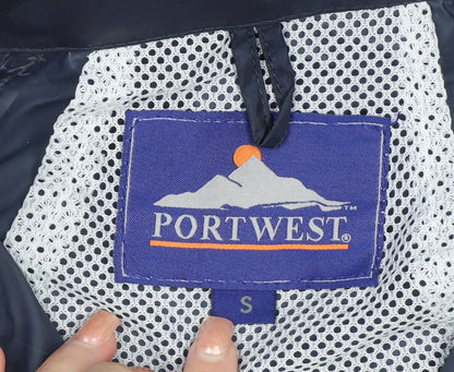 Portwest Men's Navy Blue Waterproof Windbreaker Jacket Size S